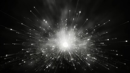 Naklejka premium connections sunburst black and white