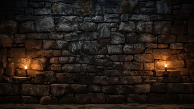 castle dark stone wall