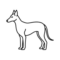 High Quality Dingo Line Art Outline Vector for Designers