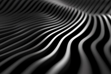 Abstract metallic waves, dark background, design texture
