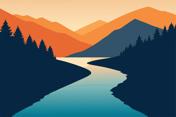 mountain landscape with mountains