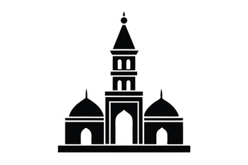 silhouette of the church