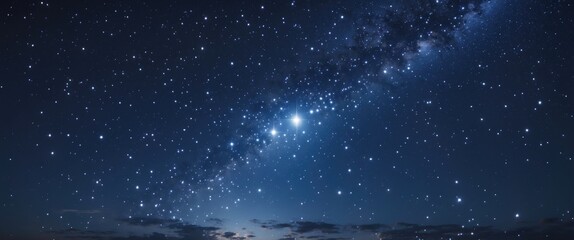 Starry Night Sky with Vast Open Space for Text Overlay and Celestial Elements Filling the Frame