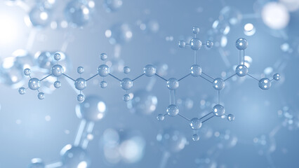 orziloben molecular structure 3d, anti-inflammatory structural chemical formula view from a microscope