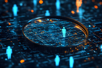 Digital Data Magnification Revealing Individual in Complex Network System