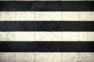 Fototapeta premium Abstract black and white striped background with a textured, painted finish and visible brushstrokes, creating a modern, graphic design element with vintage vibes.