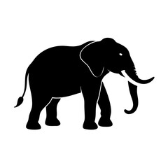 Obraz premium Majestic Elephant Icon: African and Asian Elephant Design