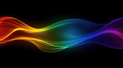 Naklejka premium vibrant rainbow wave abstract background