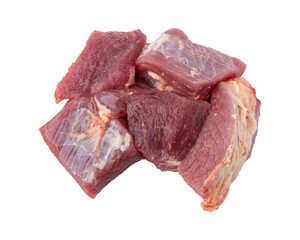 Raw beef meat isolated on transparent background	