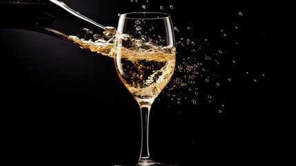 festive wine glass toast