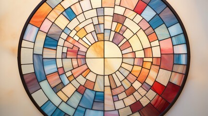 Obraz premium mosaic stained glass circle