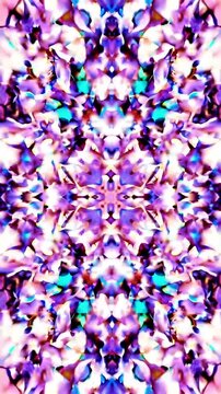 Kaleidoscopic cherry blossom blooming in time lapse, saturated pastel hues, soft diffused lighting, evoking a dreamy and euphoric mood. Vertical video backgrounds