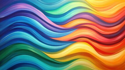 colorful abstract wave painting