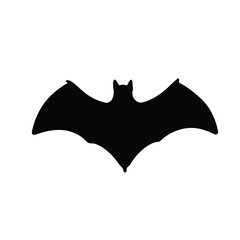 Bat silhouette in flight at night, dark elegance