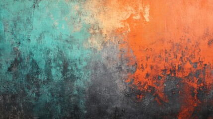 Obraz premium abstract textured background with teal orange and gray hues