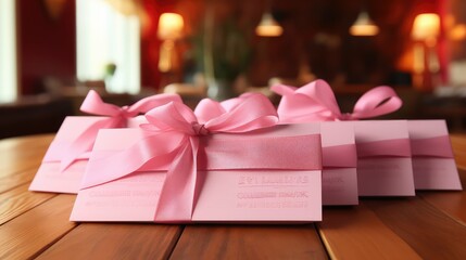 design gift certificate pink