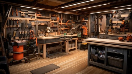 Naklejka premium wood tool house