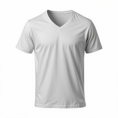 White V Neck T Shirt Apparel Fashion Clothing Design Mockup Presentation Plain and Clean Look