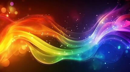 Fototapeta premium colorful abstract wave background with sparkles