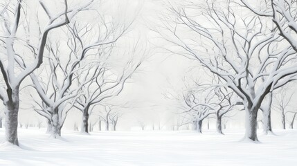 winter snow on trees