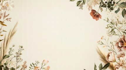elegant floral border frame background