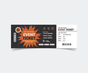 Obraz premium Event Ticket Template Design vector file
