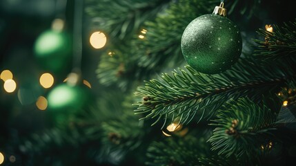 Fototapeta premium ever christmas green leaves