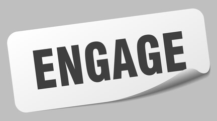 engage sticker. engage label