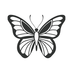 Butterfly silhouette vector illustration art design. Silhouette Butterflies Isolated. insects butterfly outline, tattoo, coloring, vector logo icon set on a white background.