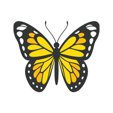 Butterfly silhouette vector illustration art design. Silhouette Butterflies Isolated. insects butterfly outline, tattoo, coloring, vector logo icon set on a white background.
