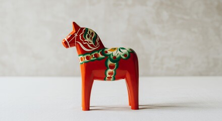 Dalecarlian Horse Figurine Handcrafted Traditional Swedish Symbol Gift Item