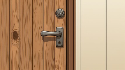 Obraz premium wooden front door clip art