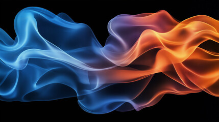 Colorful abstract 3D background on black background
