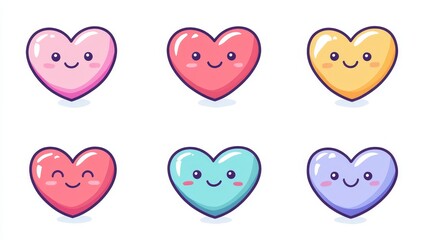 Fototapeta premium Red heart icon. Happy Valentines Day. Cute Love sign symbol. Simple shape. Greeting card, sticker, invitation template. Cute graphic object. Flat design. White background Isolated. Vector illustration