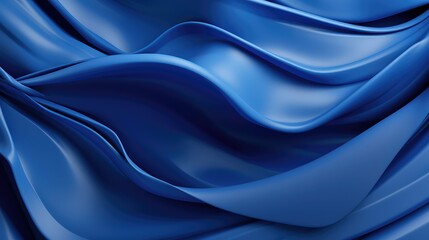 Obraz premium painting navy blue wavy lines