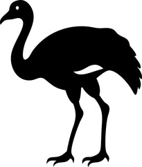 Ostrich Silhouette Vector Ideal for Branding & Nature Art.