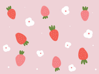 strawberry seamless pattern