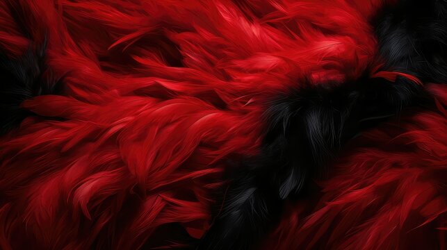 close red feather boa