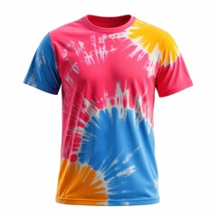Vibrant Tie Dye T Shirt Garment Colorful Design Artistic Apparel Fashionable Textile Casual Clothing Item