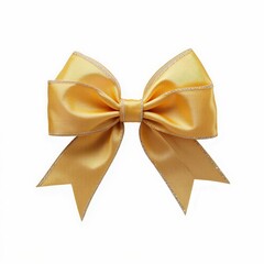 Elegant Golden Ribbon Bow with Glittering Edges for Festive Decorations and Gift Wrapping Projects