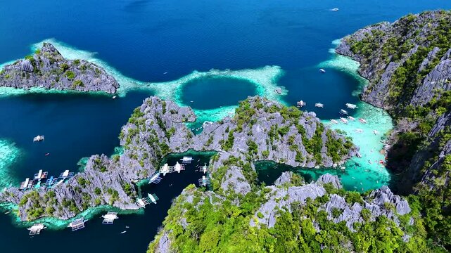 Twin Lagoon at Coron Island in the province of Palawan, Philippines.