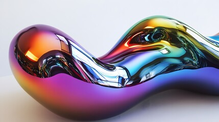 Vibrant Abstract Chrome Patterns