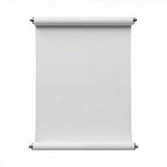Blank Scroll Banner Display Mockup Template Presentation Backdrop Neutral Studio Background Overhead View