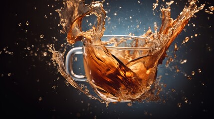 impact coffee cup splash