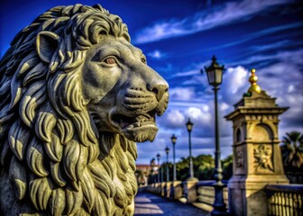 St. Augustine Bridge of Lions Macro Photography: Stunning Close-Up Details, Florida Architecture, Iconic Landmark