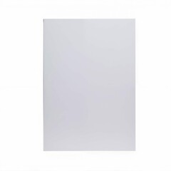 Crisp White Blank Rectangular Shape on Plain Background Ready for Text or Design Placement