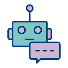 Chatbot Vector Icon Design