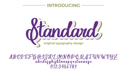 Standard Font Stylish brush painted an uppercase vector letters, alphabet, typeface