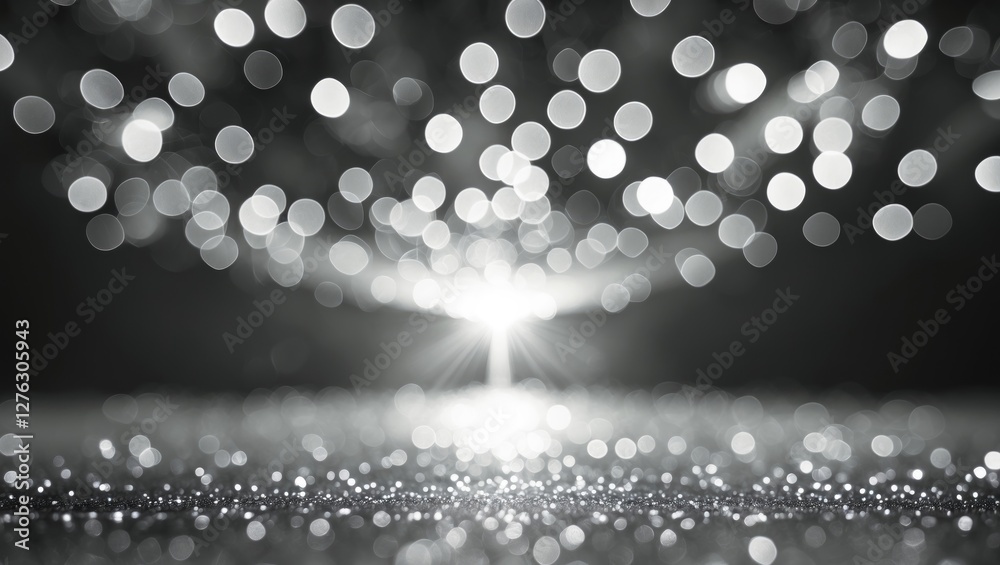 Poster abstract background with out of focus glittering lights and bokeh effect creating a shimmering and r