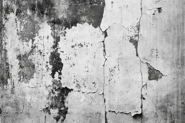 Obraz premium Distressed Concrete Surface with Eroded Texture and Weathered Aesthetics Detailing Flaking Paint